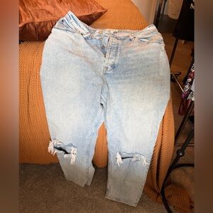 Abercrombie & Fitch High-Rise Dad Jeans Size 14s Curve Love